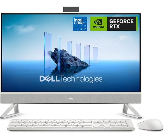 Dell 27 All-in-One EC27250 touchscreen computer with keyboard and mouse